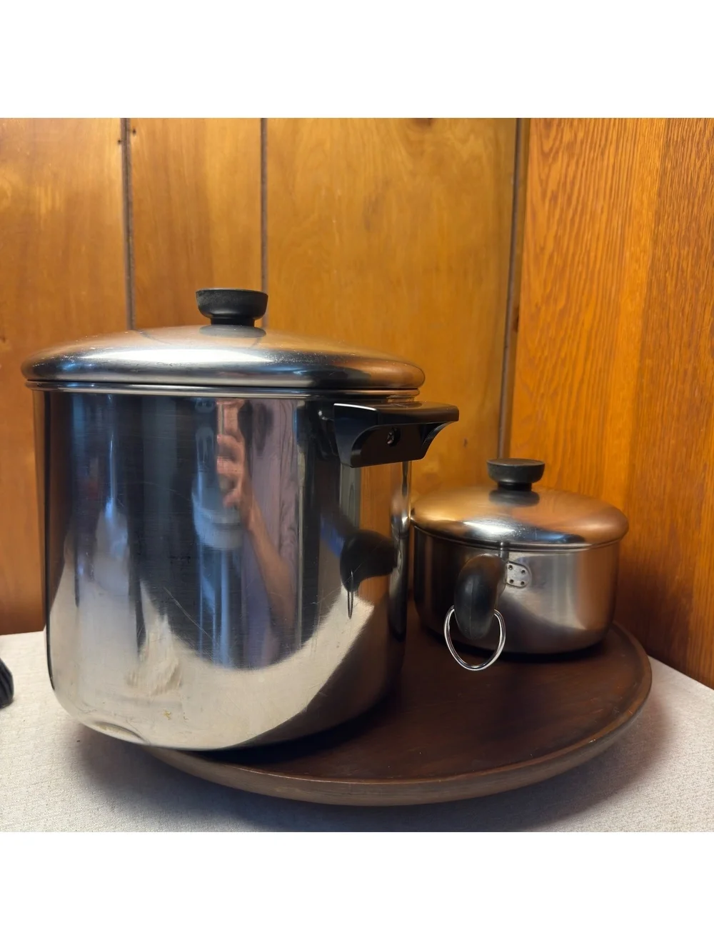 Vintage Revere Ware Stainless Steel Cookware Set 1 Qt 1.5 Qt 8 Qt Pots With Lids